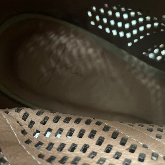 Joie Laser Cut Suede and snake skin Trimmed booties. - Picture 8 of 16